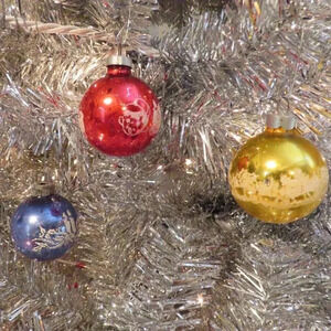 Vintage Glass Christman Ornaments Set of 3